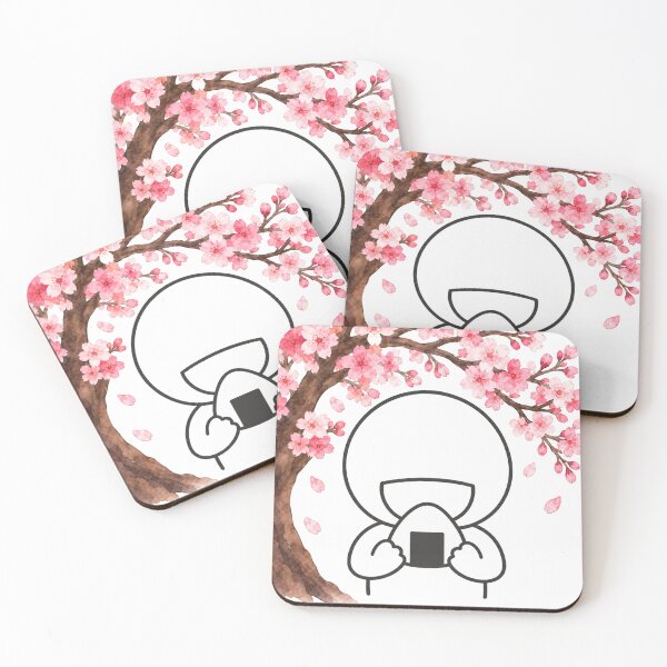 Item preview, Onigiri Rice Ball under Sakura Cherry Blossom - Hanami Picnic Pictogram designed and sold by japan-picto.