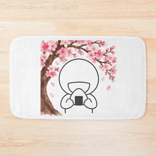 Item preview, Onigiri Rice Ball under Sakura Cherry Blossom - Hanami Picnic Pictogram designed and sold by japan-picto.