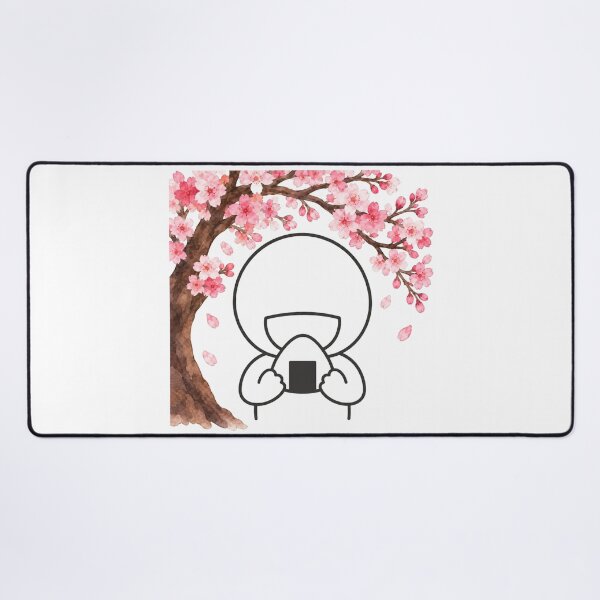Item preview, Onigiri Rice Ball under Sakura Cherry Blossom - Hanami Picnic Pictogram designed and sold by japan-picto.