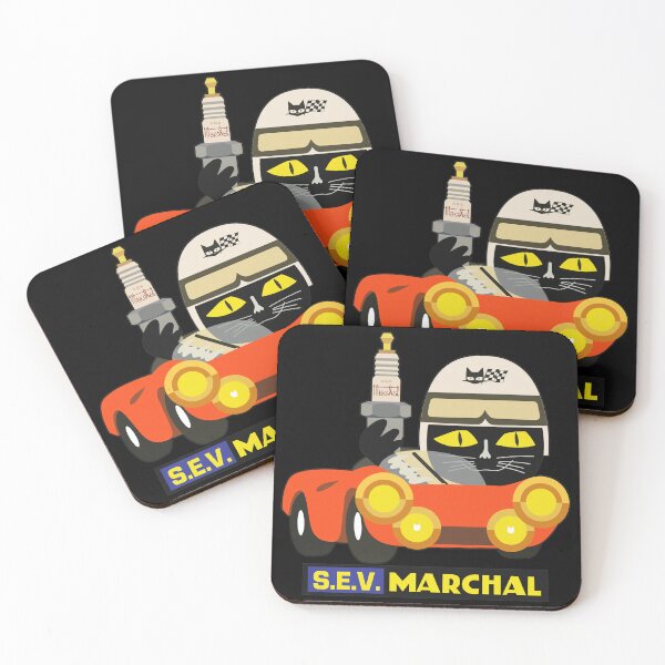 Item preview, Retro Cat Racer S.E.V. MARGHAL Spark Plug Icon designed and sold by Trinitylandaffg.