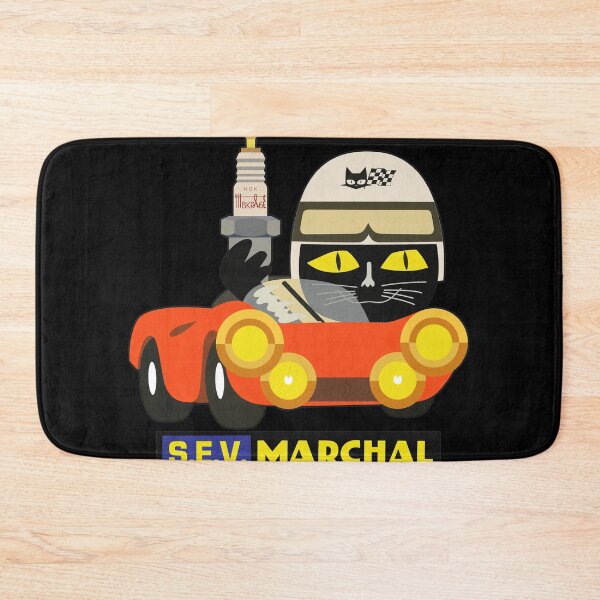 Item preview, Retro Cat Racer S.E.V. MARGHAL Spark Plug Icon designed and sold by Trinitylandaffg.