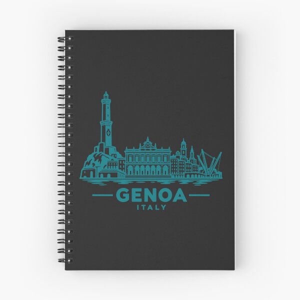 Item preview, Genoa Italy Line Art Skyline Poster designed and sold by CMYKStudio.