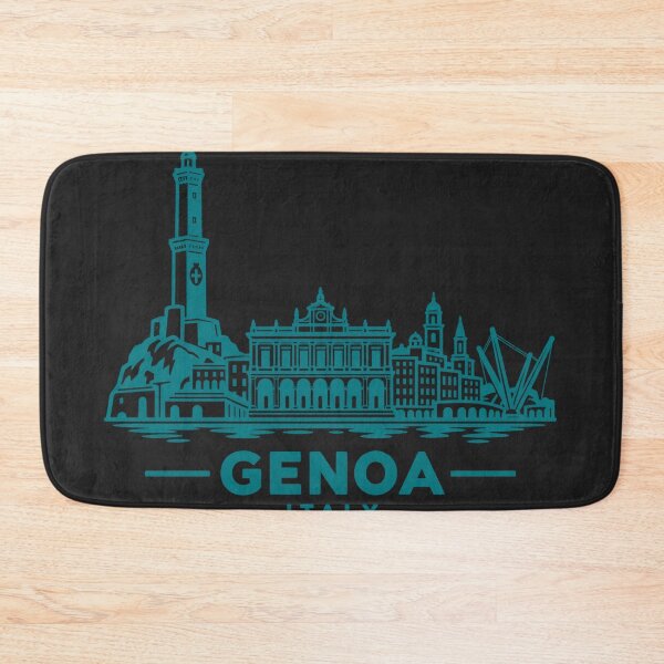 Item preview, Genoa Italy Line Art Skyline Poster designed and sold by CMYKStudio.