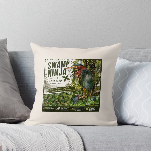 Item preview, Swamp Ninja Stealth Green Heron Art designed and sold by Bayou Wonder.