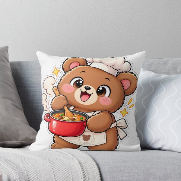 Item preview, Cute Bear Chef Cooking Soup designed and sold by Barkybond.