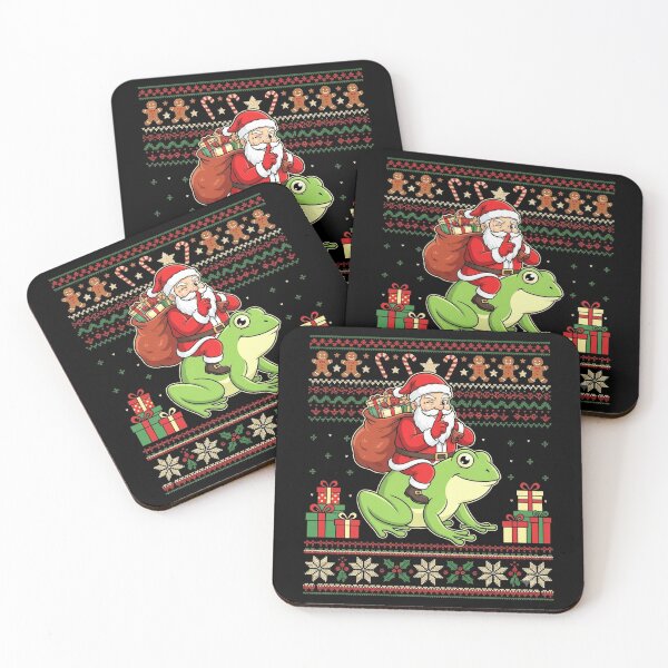 Item preview, Santa Riding a Frog Funny Ugly Christmas Sweater designed and sold by MiALopezArt.