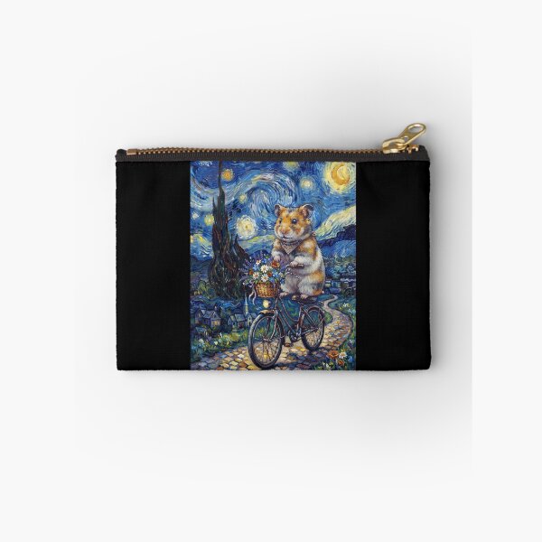 Item preview, Hamster Biking Bike Starry Night Van Gogh Art Animal Lover designed and sold by dian-rody-crest.