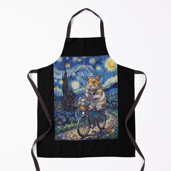 Item preview, Hamster Biking Bike Starry Night Van Gogh Art Animal Lover designed and sold by dian-rody-crest.