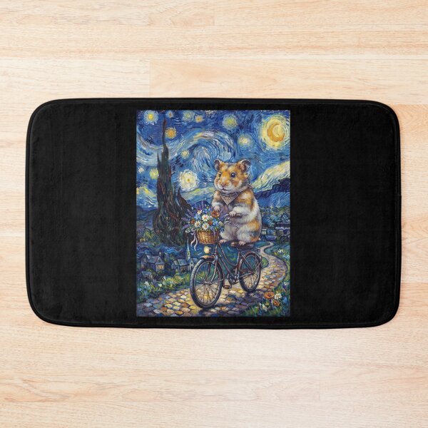 Item preview, Hamster Biking Bike Starry Night Van Gogh Art Animal Lover designed and sold by dian-rody-crest.