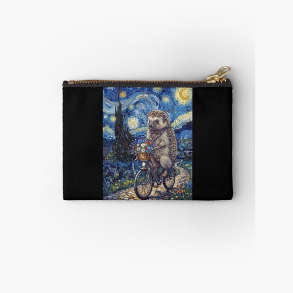 Item preview, Hedgehog Biking Bike Starry Night Van Gogh Art Animal Lover designed and sold by dian-rody-crest.