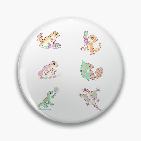 Item preview, Artistic Geckos – Pastel Paint & Playful Reptiles designed and sold by Zoolumi.
