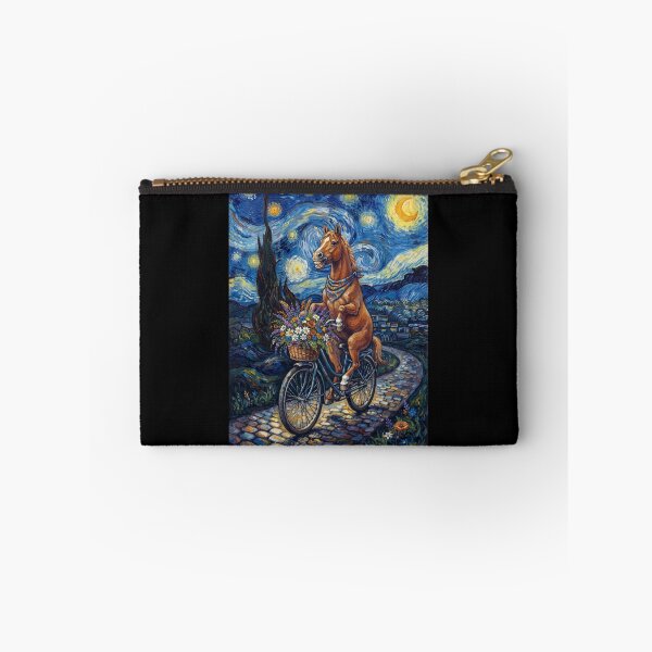 Item preview, Horse Biking Bike Starry Night Van Gogh Art Animal Lover designed and sold by dian-rody-crest.
