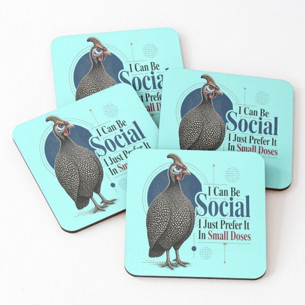 Item preview, Helmeted Guineafowl - I Can Be Social I Just Prefer Small Doses designed and sold by Max Store.