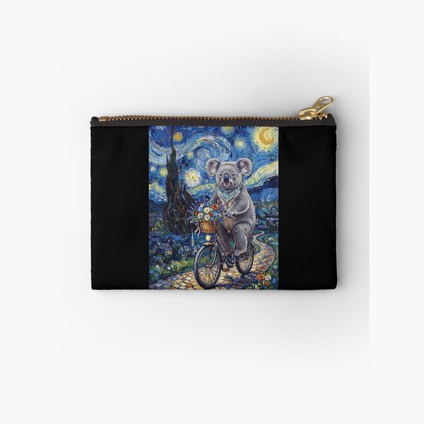 Item preview, Koala Biking Bike Starry Night Van Gogh Art Animal Lover designed and sold by dian-rody-crest.
