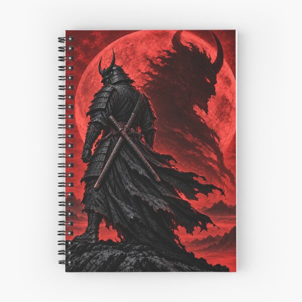 Item preview, Horned Samurai Before Red Moon and Spectral Face designed and sold by MouradStudio.