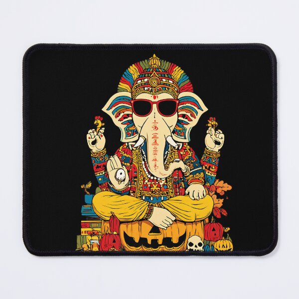 Item preview, Cool Elephant Halloween Pumpkin Throne Skull Yellow Pants Pop Art designed and sold by PANNARUK THAILAND.