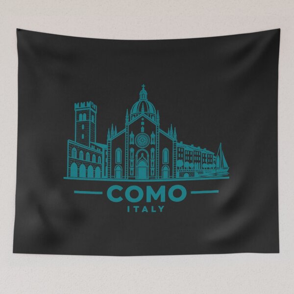 Item preview, Como Italy Line Art Lake Poster designed and sold by CMYKStudio.