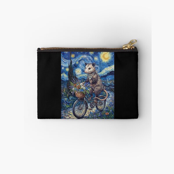 Item preview, Opossum Biking Bike Starry Night Van Gogh Art Animal Lover designed and sold by dian-rody-crest.