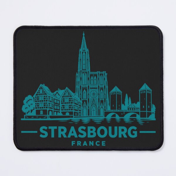 Item preview, Strasbourg France Line Art Landmark Poster designed and sold by CMYKStudio.