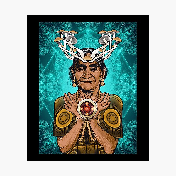 Item preview, Wise Woman Mushroom Headdress Art designed and sold by Trinitylandaffg.