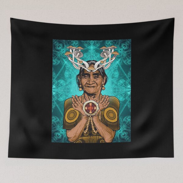 Item preview, Wise Woman Mushroom Headdress Art designed and sold by Trinitylandaffg.