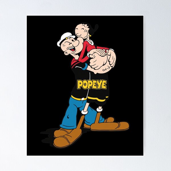 Item preview, Popeye and Olive Embrace Vintage Cartoon Lovers designed and sold by Trinitylandaffg.