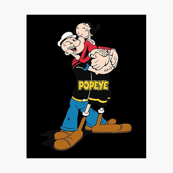 Item preview, Popeye and Olive Embrace Vintage Cartoon Lovers designed and sold by Trinitylandaffg.