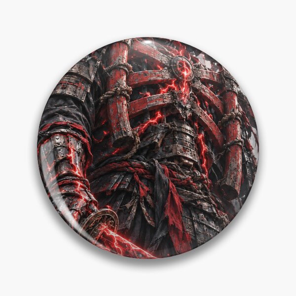 Item preview, Red Lightning Samurai with Torii Armor and Blood Moon designed and sold by MouradStudio.