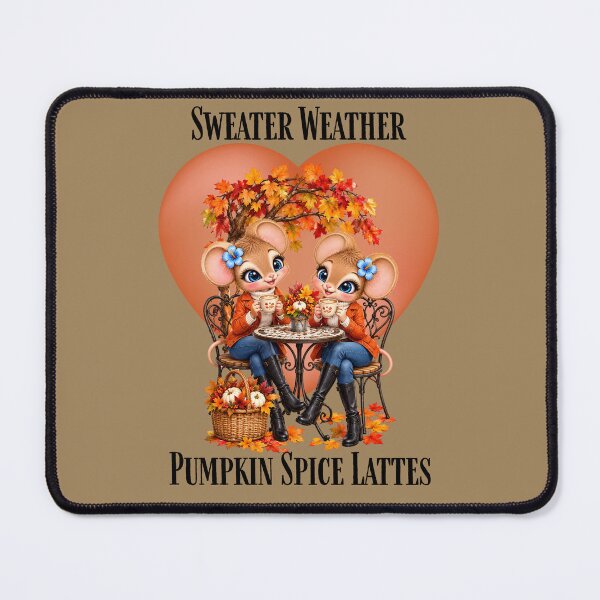 Item preview, Sweater Weather Pumpkin Spice Lattes Cute Autumn Mice designed and sold by Stone and Sage Prints.