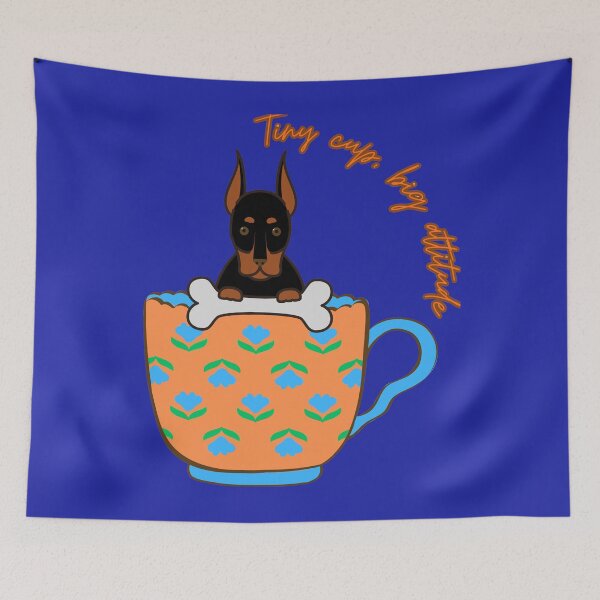 Item preview, Tiny cup, big attitude – Cute Coffee and Dog Lover Art designed and sold by Evelashop.