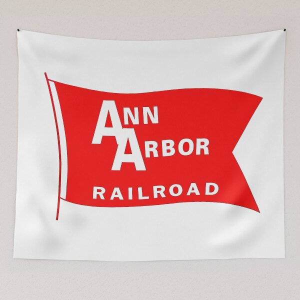 Item preview, Ann Arbor Railroad Flag designed and sold by Trains-and-Rail.