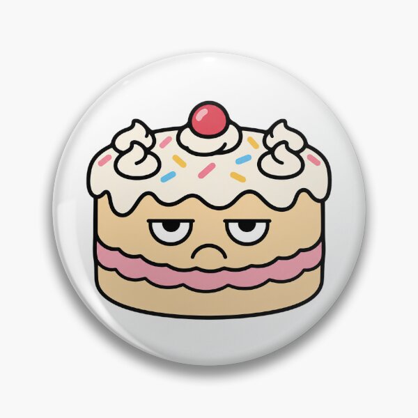 Artikelvorschau, Grumpy Birthday Cake – Unimpressed Dessert Character entworfen und verkauft von Bitchy Little Things.