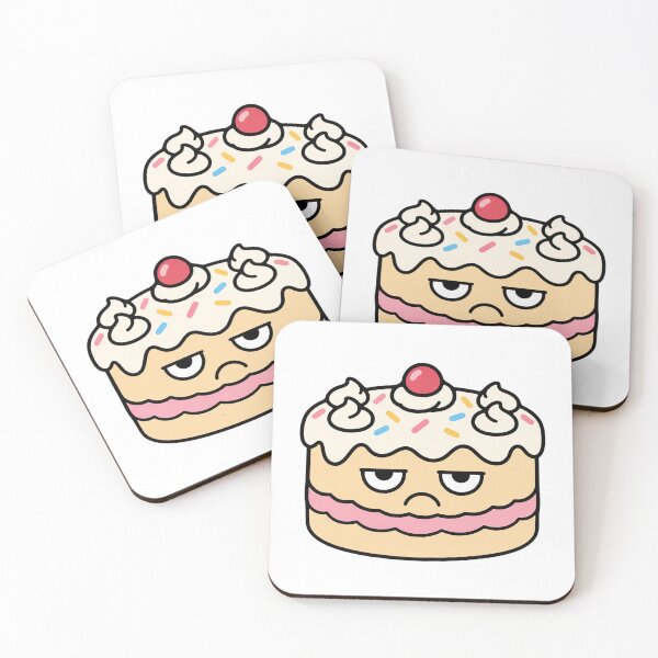 Item preview, Grumpy Birthday Cake – Unimpressed Dessert Character designed and sold by Bitchy Little Things.