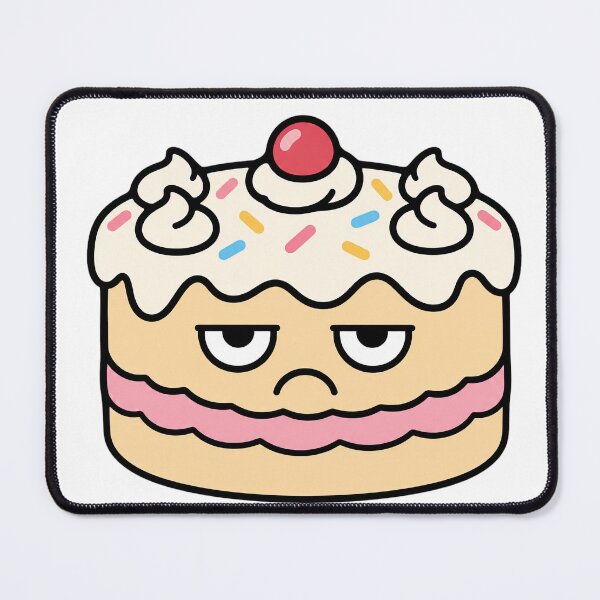 Item preview, Grumpy Birthday Cake – Unimpressed Dessert Character designed and sold by Bitchy Little Things.