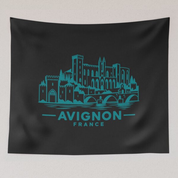 Item preview, Avignon France Line Art Landmark Poster designed and sold by CMYKStudio.