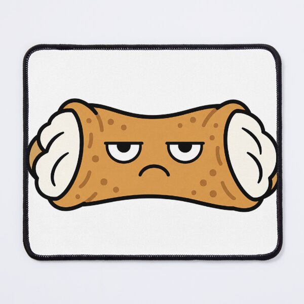 Item preview, Grumpy Cannoli – Funny Unimpressed Dessert Character designed and sold by Bitchy Little Things.