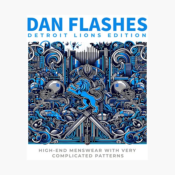 Item preview, Dan Flashes Detroit Lions Edition designed and sold by rachid-taib195.