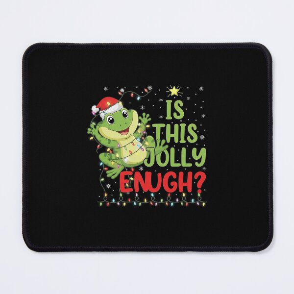 Item preview, Is This Jolly Enough Funny Christmas Frog Quote designed and sold by MiALopezArt.