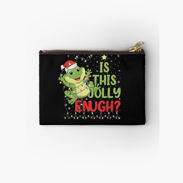 Item preview, Is This Jolly Enough Funny Christmas Frog Quote designed and sold by MiALopezArt.