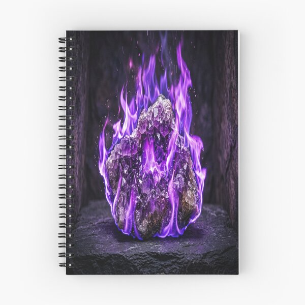 Item preview, Amethyst Crystal Burning with Violet Flames designed and sold by Solomon-Ent-144.