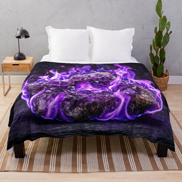 Item preview, Amethyst Crystal Burning with Violet Flames designed and sold by Solomon-Ent-144.