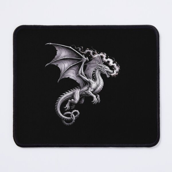 Item preview, Silver Dragon Dark Fantasy Gothic Creature Design designed and sold by Ostericaimusa.