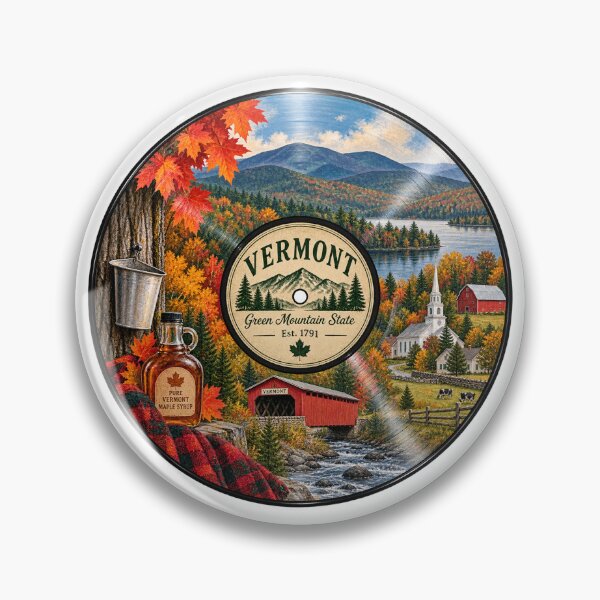 Item preview, Vermont Vinyl Record designed and sold by Whimspired By Paxx.
