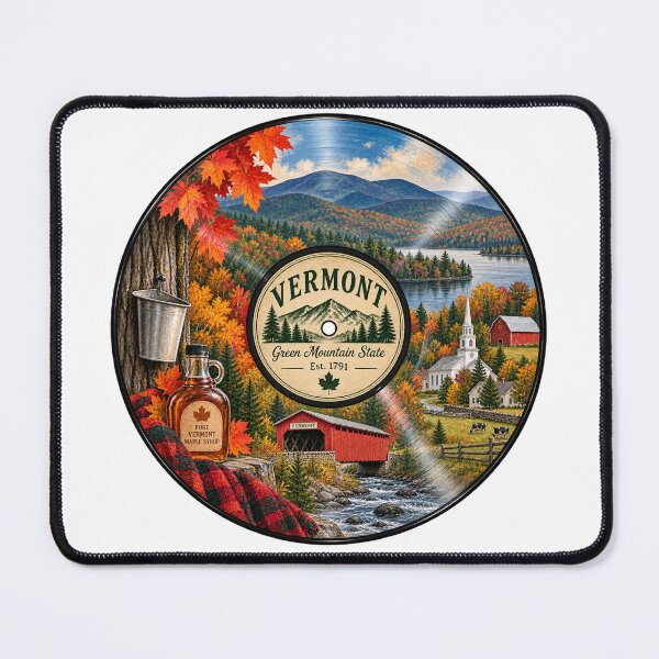 Item preview, Vermont Vinyl Record designed and sold by Whimspired By Paxx.