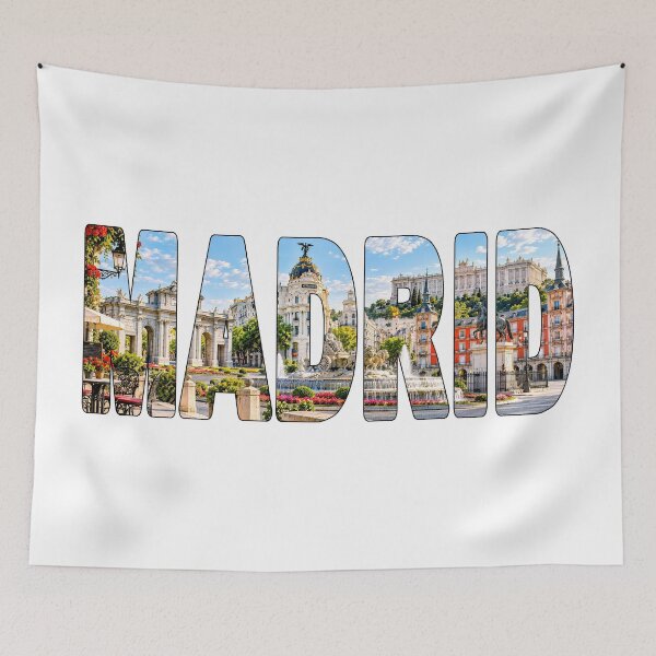 Item preview, MADRID - Spain Tourist Souvenir Sticker Shirt Top Sites and Monuments designed and sold by Adam Gormley.