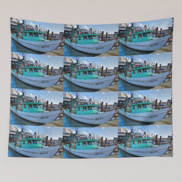 Item preview, Fishing Boat Docked at Harbor designed and sold by Savannah Gibbs.