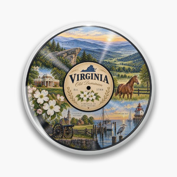 Item preview, Virginia Vinyl Record designed and sold by Whimspired By Paxx.