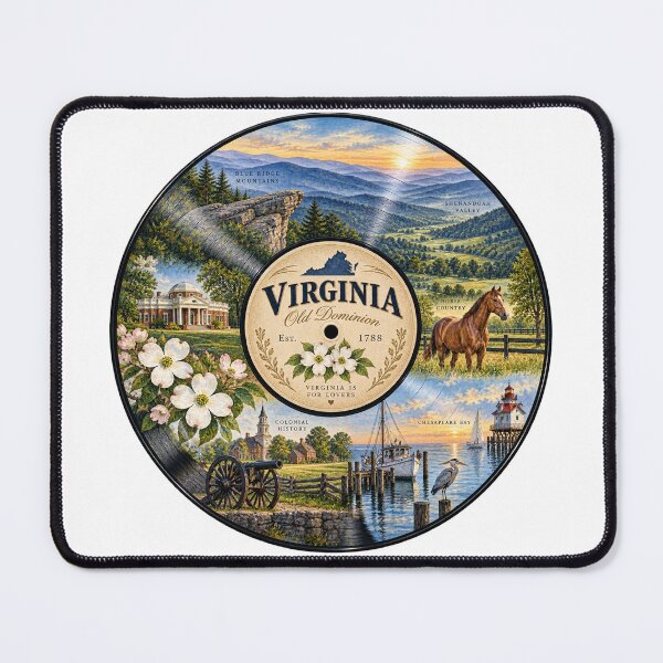 Item preview, Virginia Vinyl Record designed and sold by Whimspired By Paxx.
