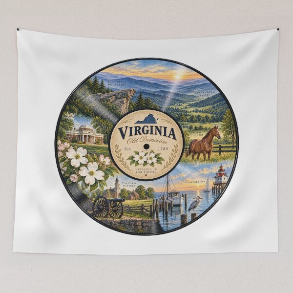 Item preview, Virginia Vinyl Record designed and sold by Whimspired By Paxx.