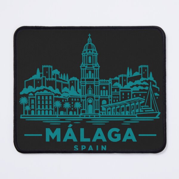 Item preview, Malaga Spain Line Art Skyline Poster designed and sold by CMYKStudio.